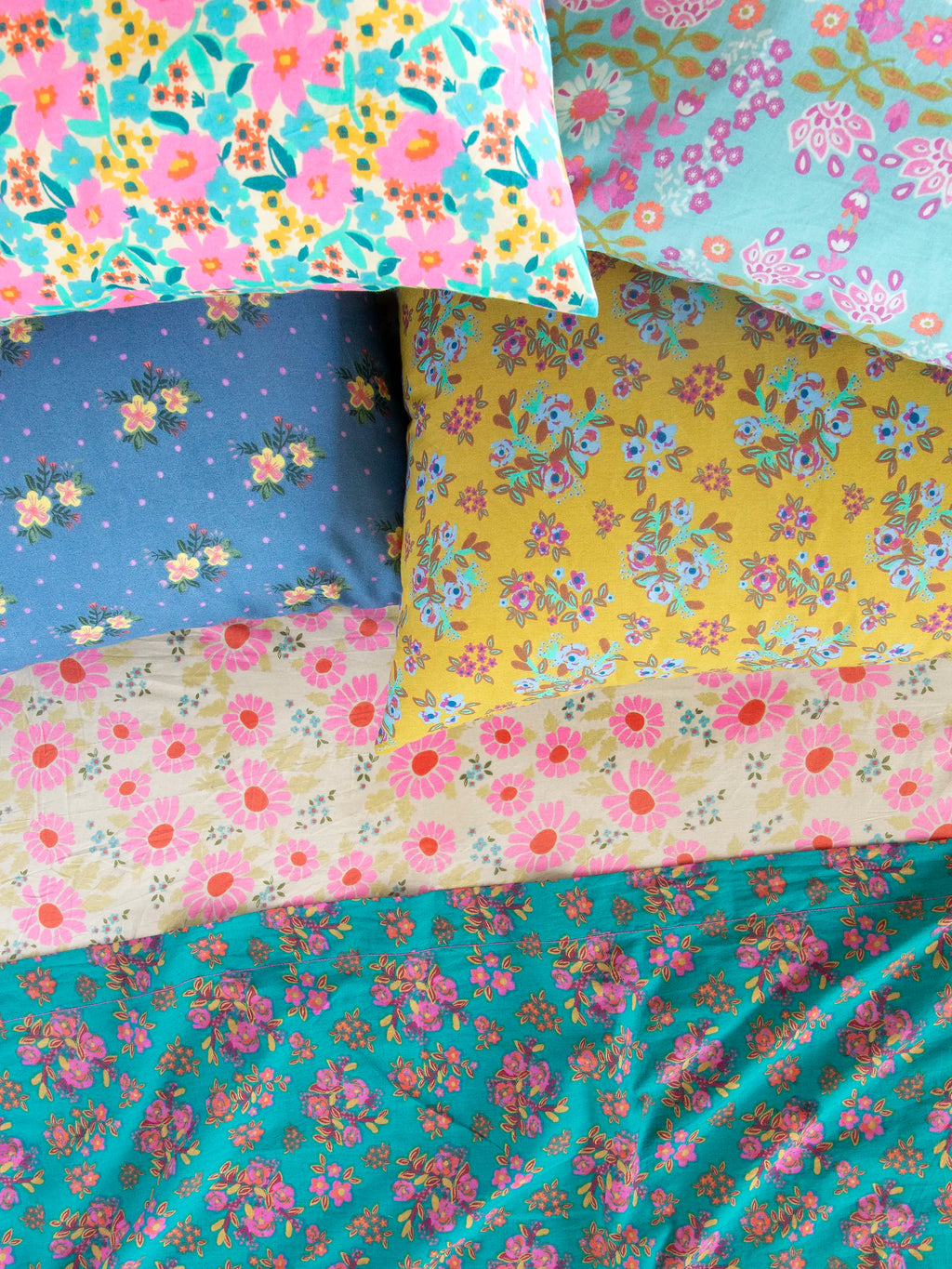 Mix & Match Cotton Fitted Sheet - Vintage Zinnia
