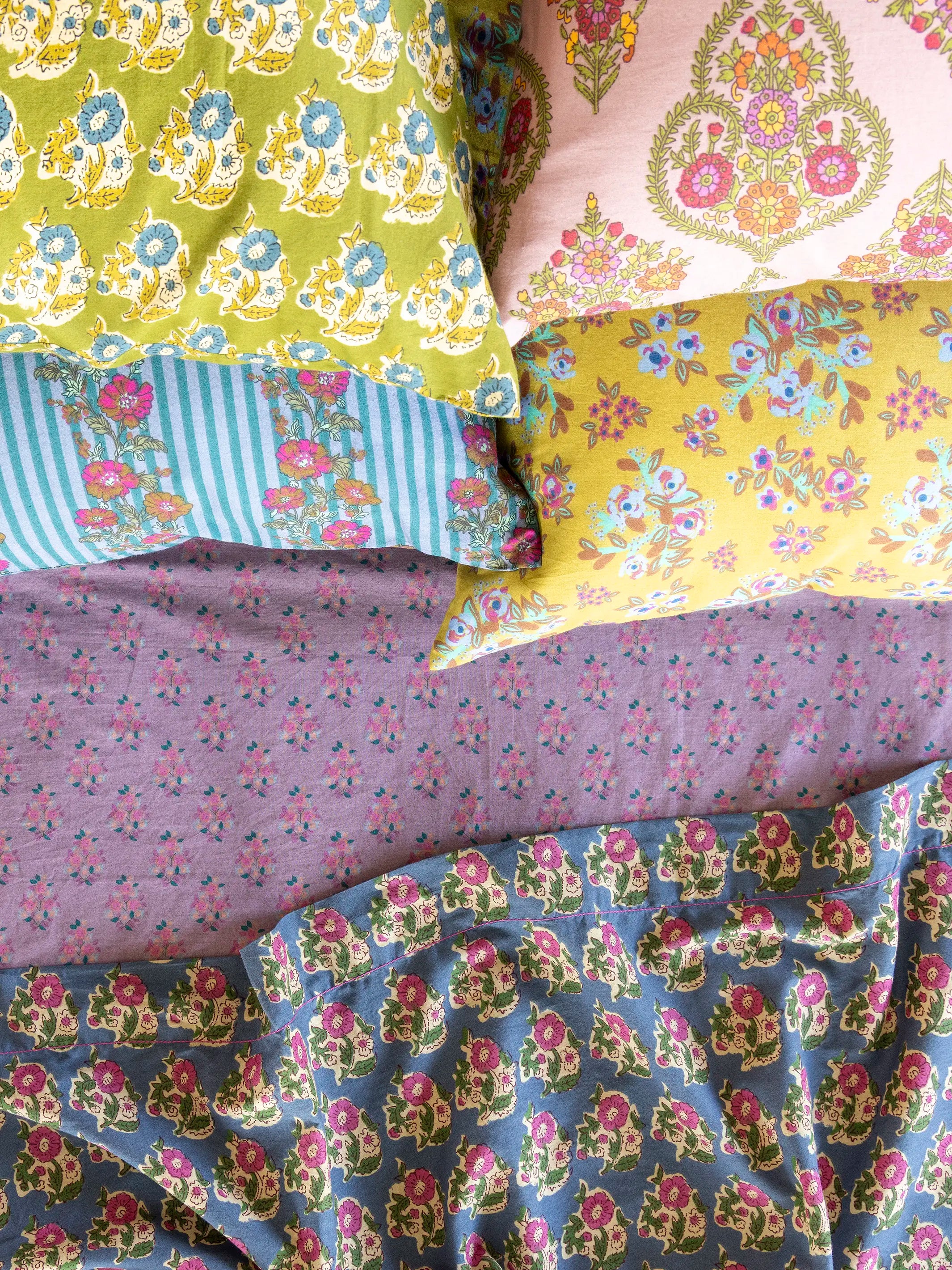 Mix & Match Cotton Fitted Sheet - Mauve Maia