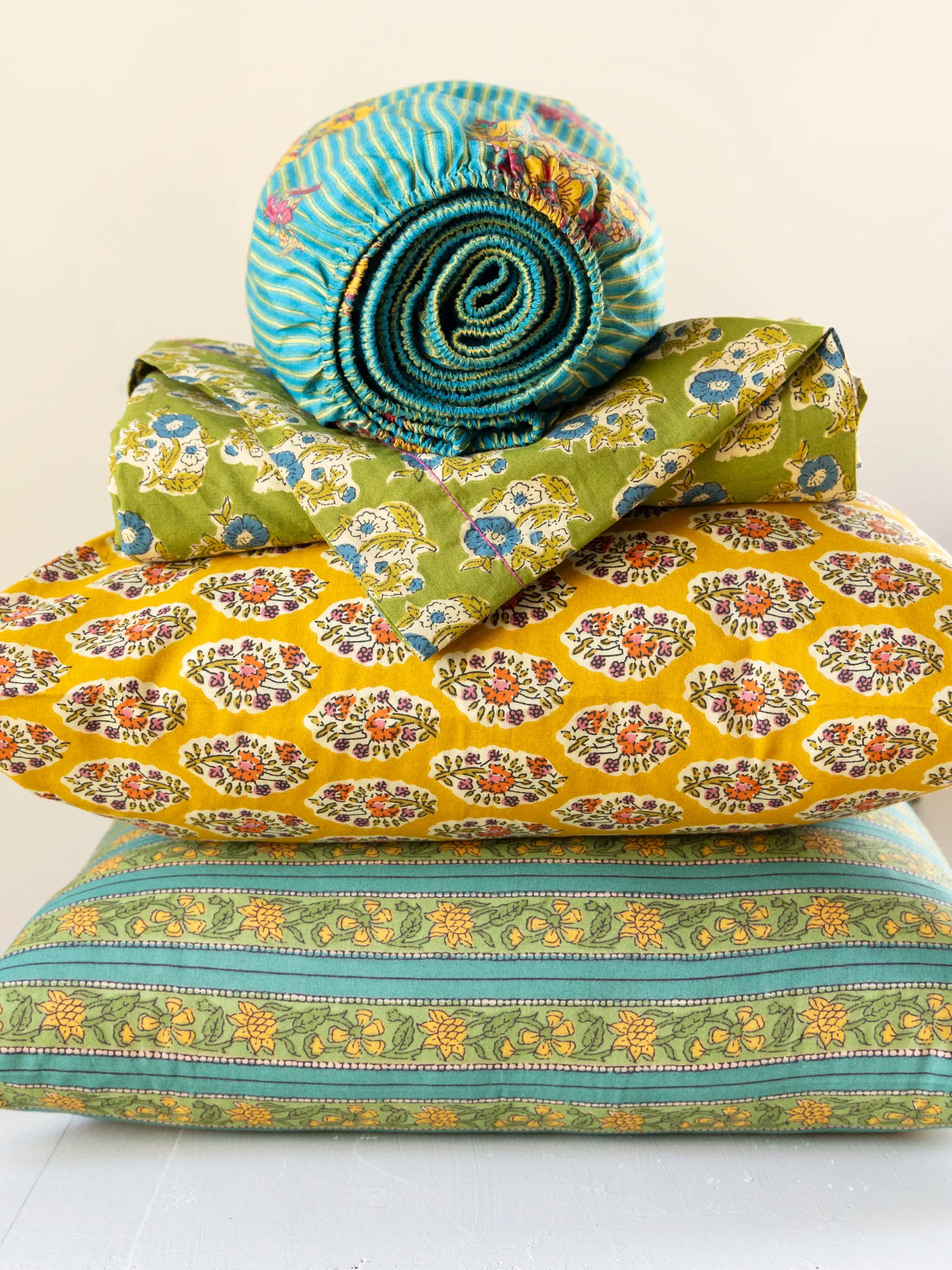Mix & Match Cotton Pillowcase, Single - Golden Marigold