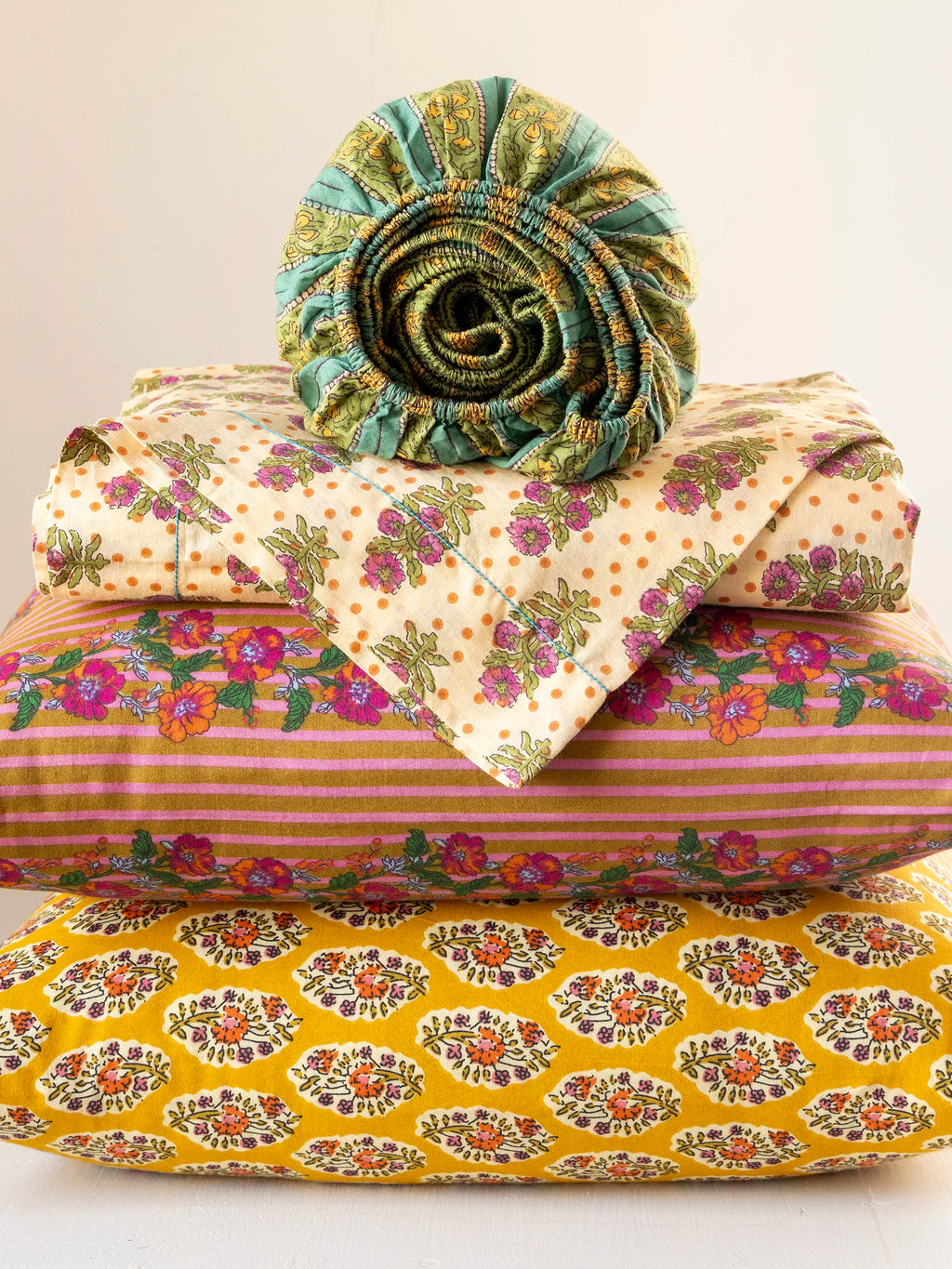 Mix & Match Cotton Pillowcase, Single - Rust Polka Dot
