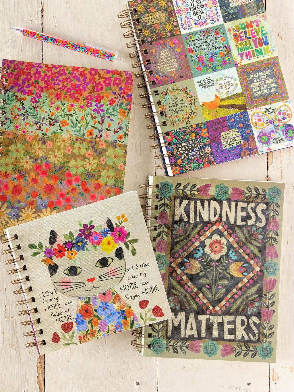 Spiral Notebook - Wildflower Border