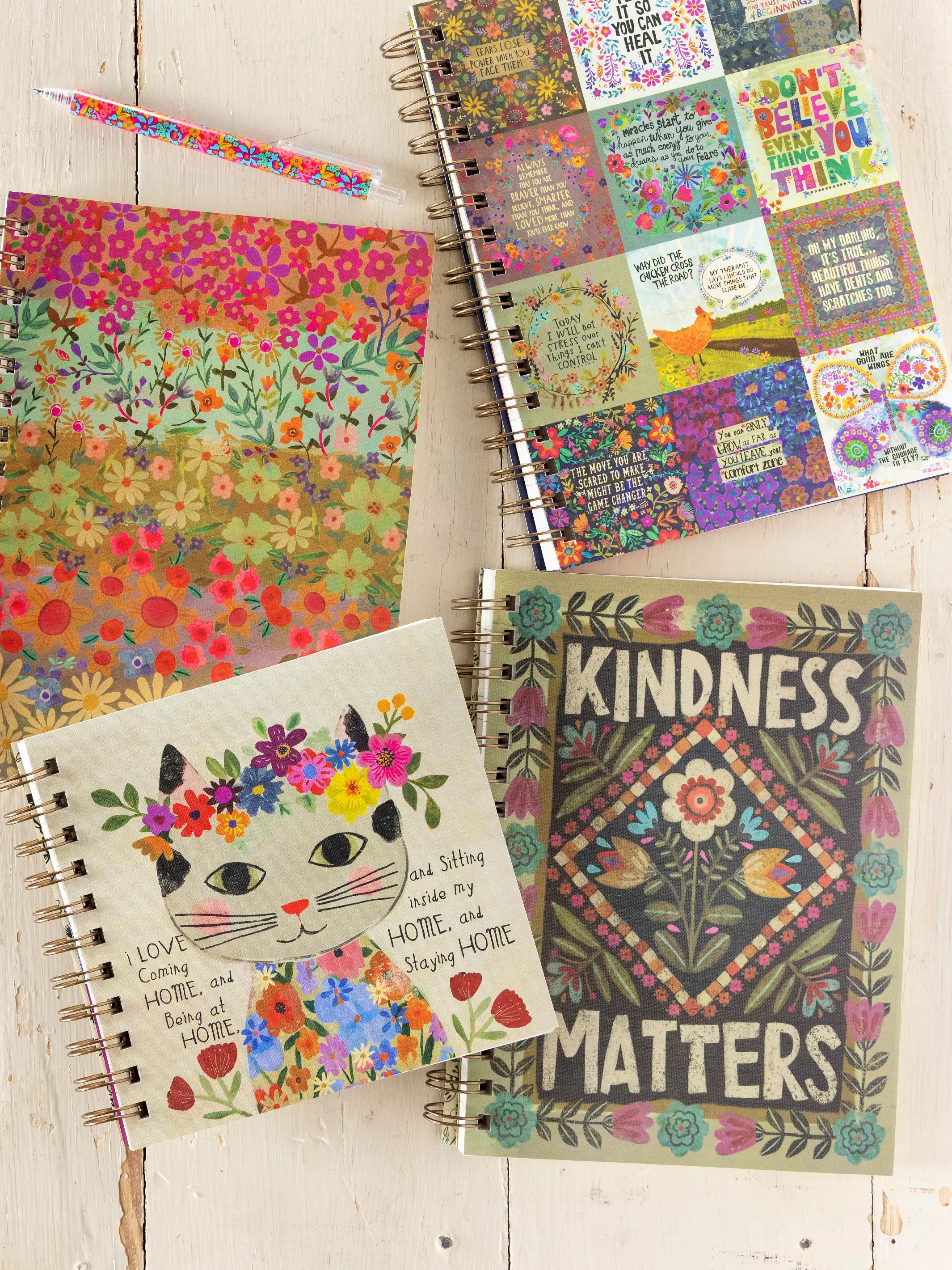Spiral Notebook - Wildflower Border