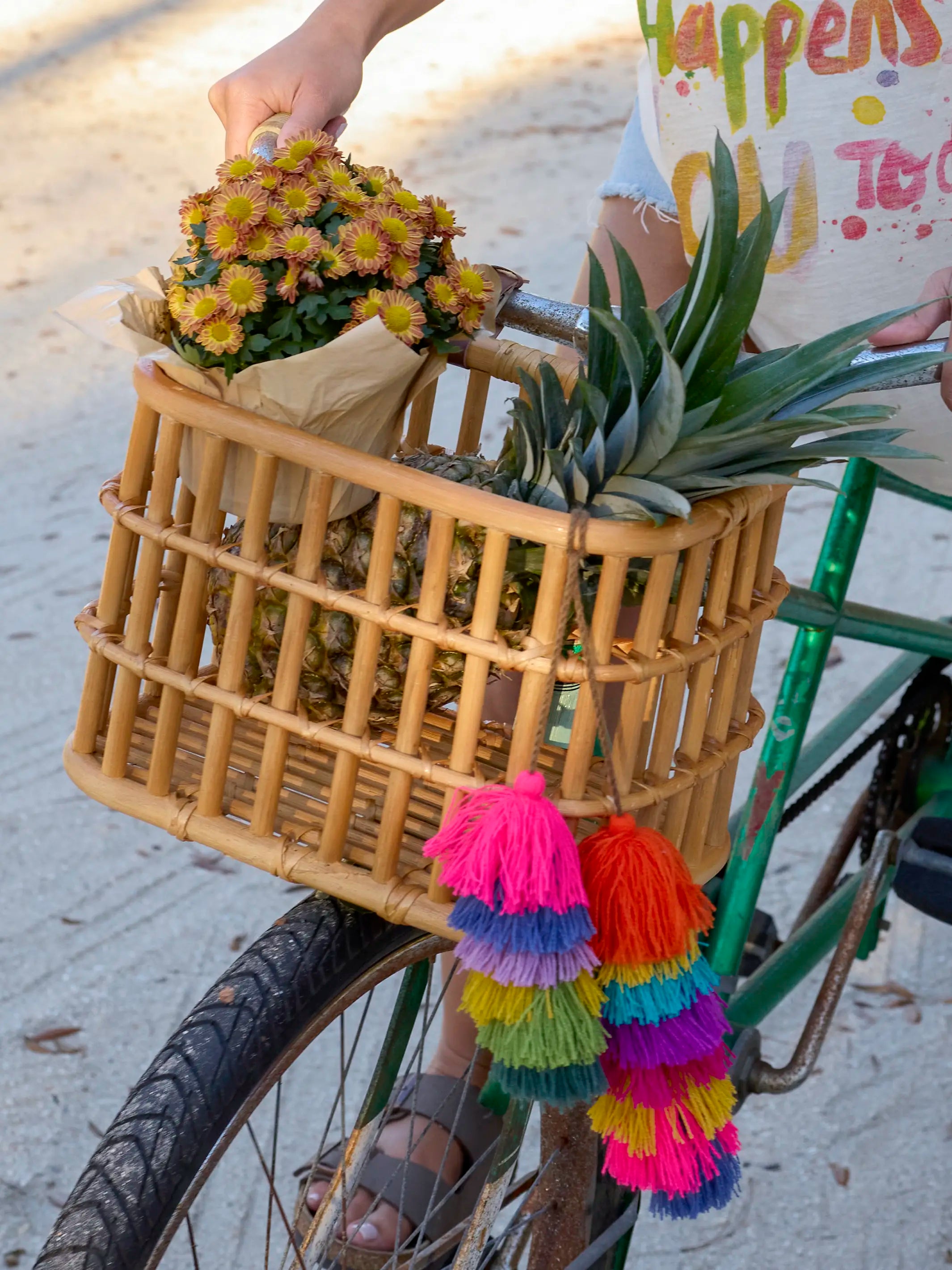 Rattan Bike Basket