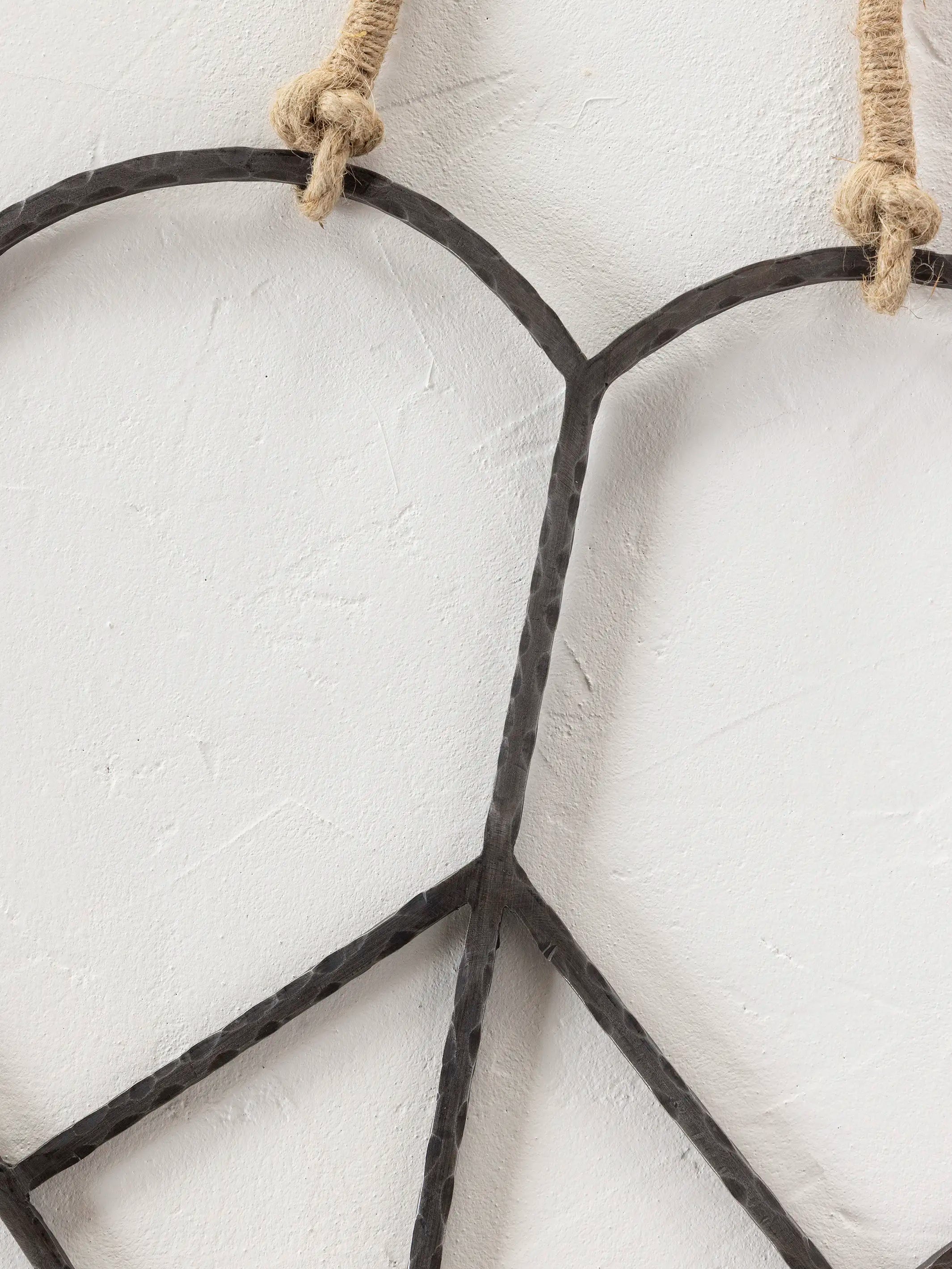 Metal Wall Hanging - Heart Peace Sign
