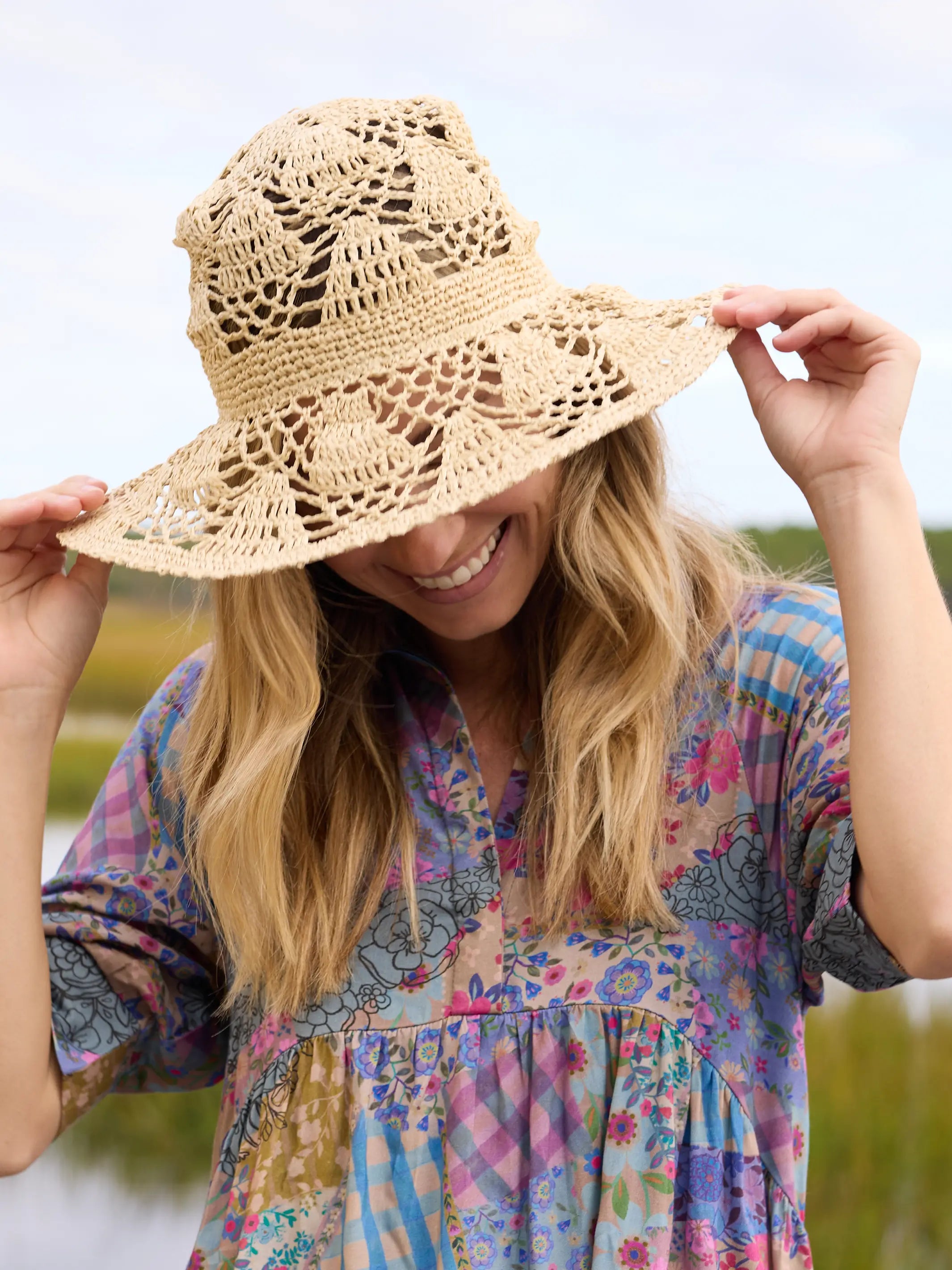 Open Weave Crochet Hat