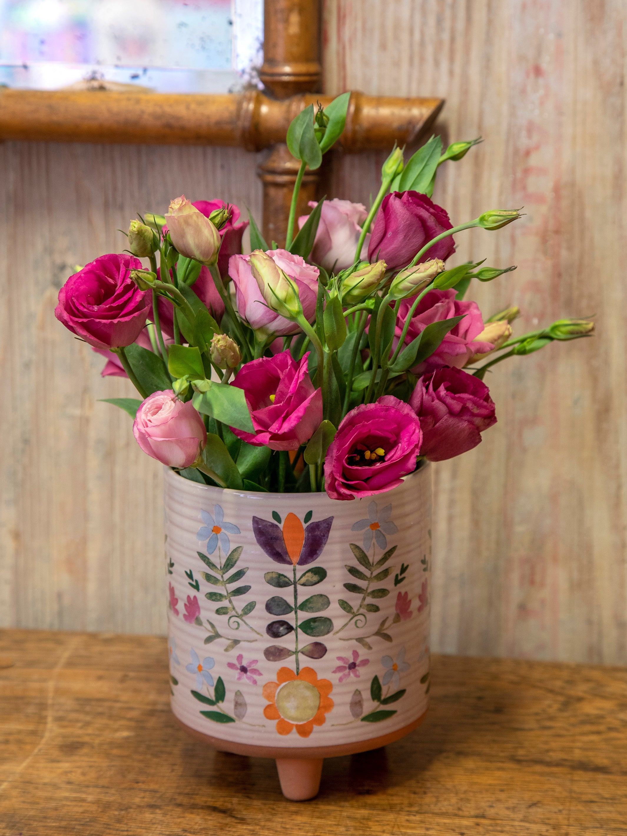 Artisan Planter - Folk Flower