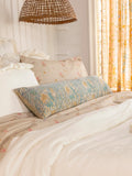 Vintage Kantha Reversible Lumbar Pillow - Blue