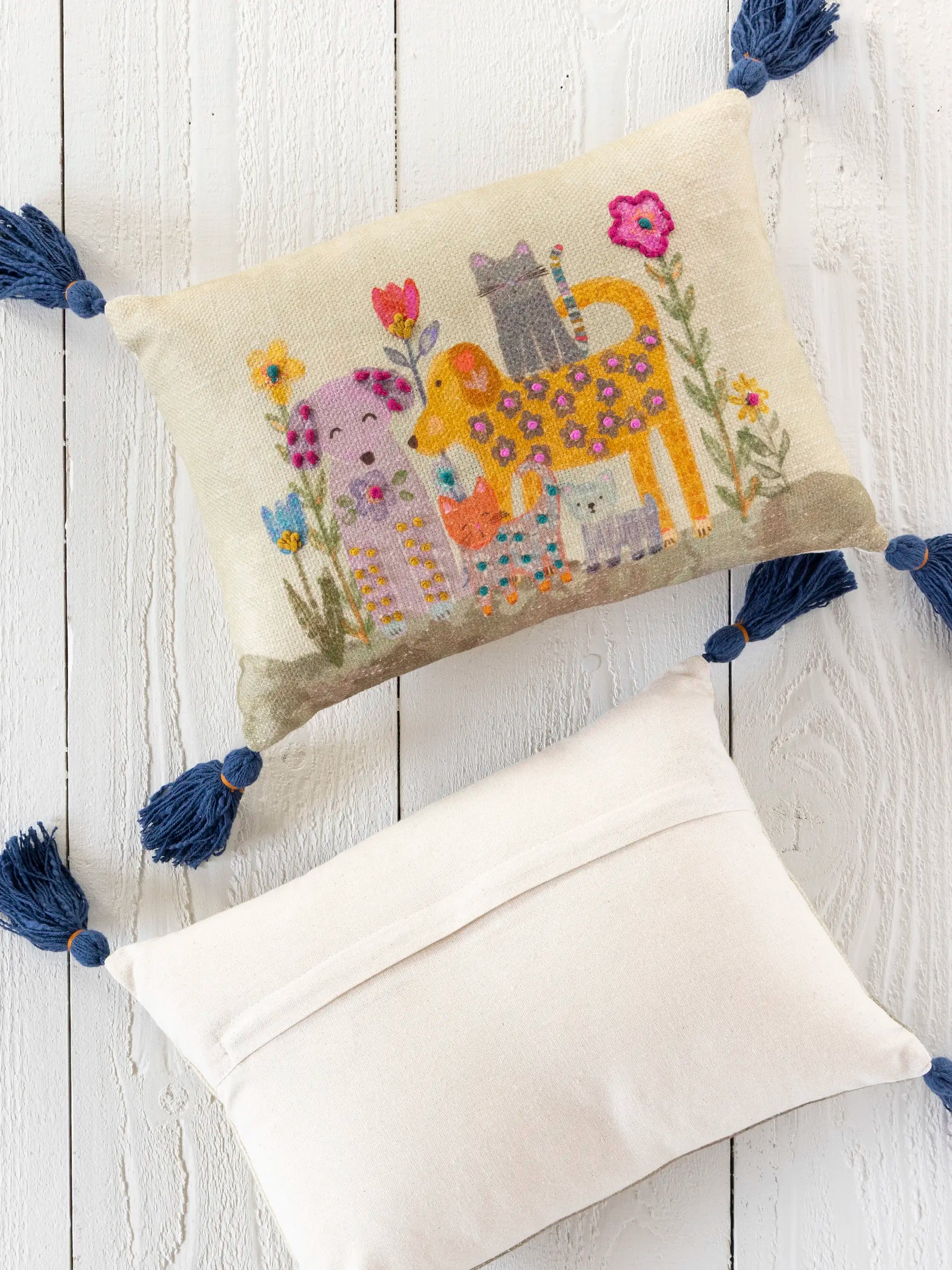 Boho Cotton Tassel Pillow - Pets