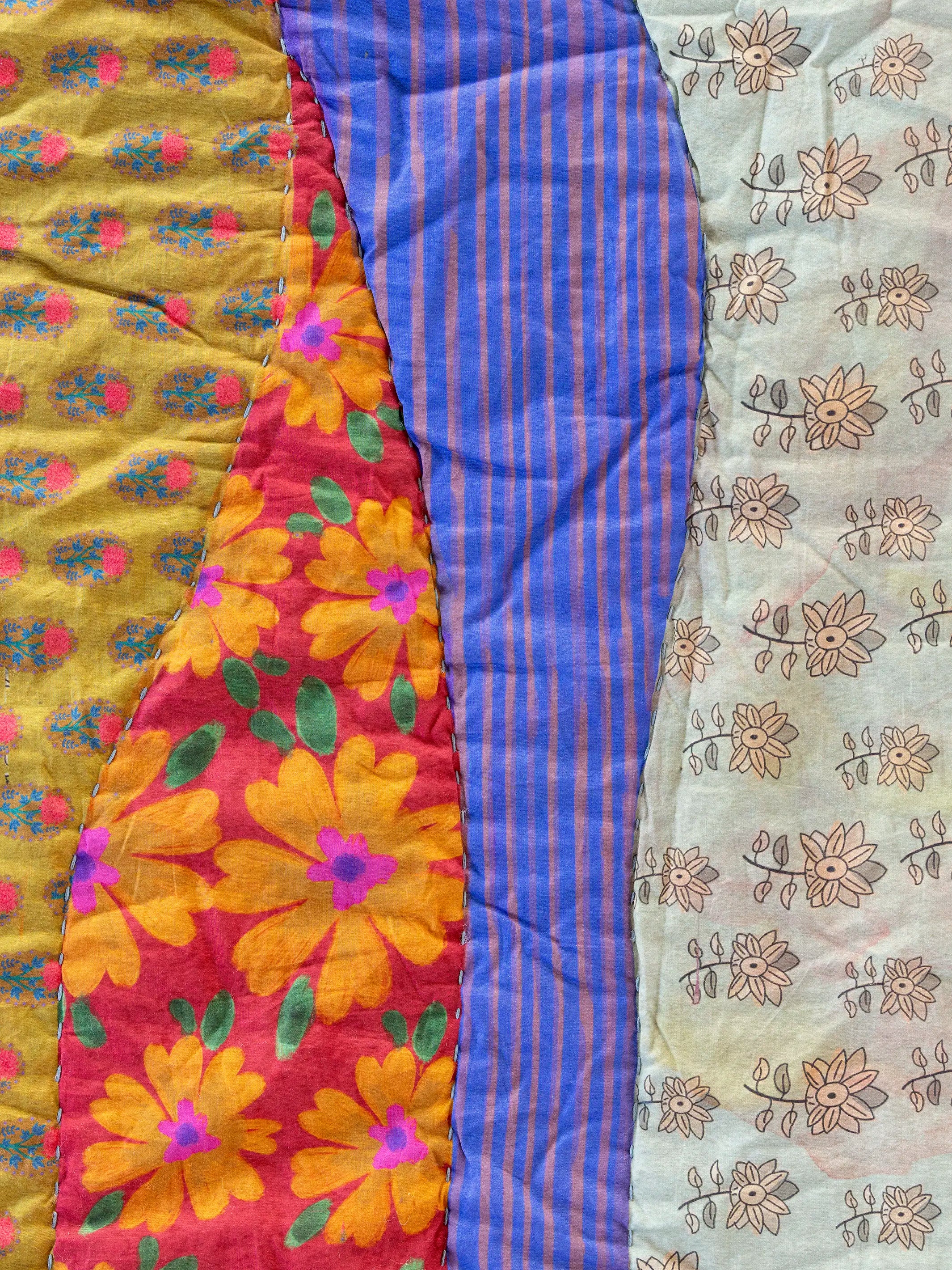 Bungalow Reversible Cotton Euro Sham - Garden Waves
