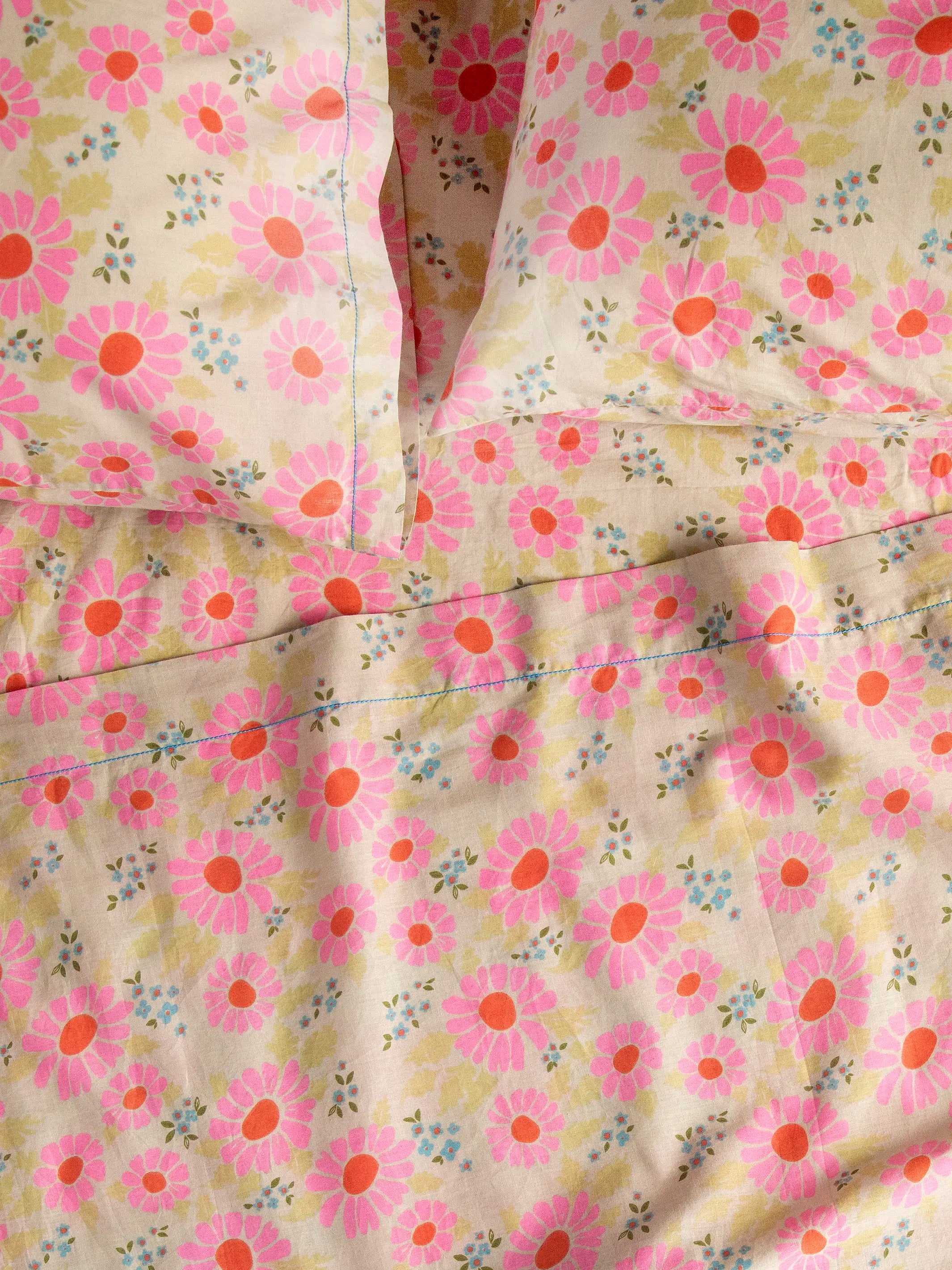 Mix & Match Cotton Fitted Sheet - Vintage Zinnia