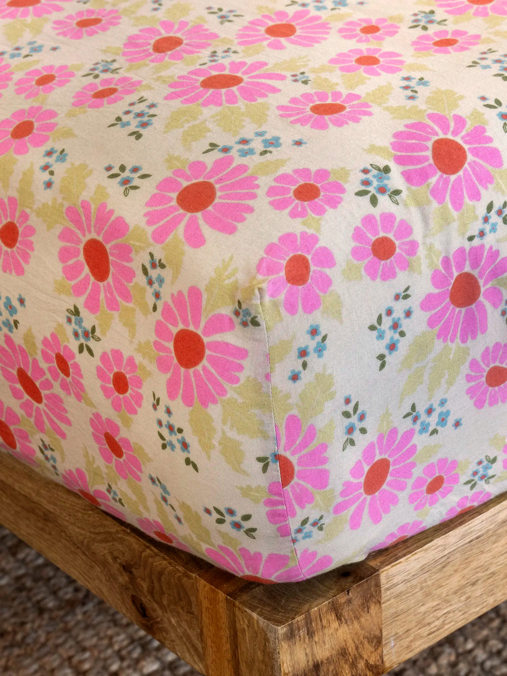 Mix & Match Cotton Fitted Sheet - Vintage Zinnia