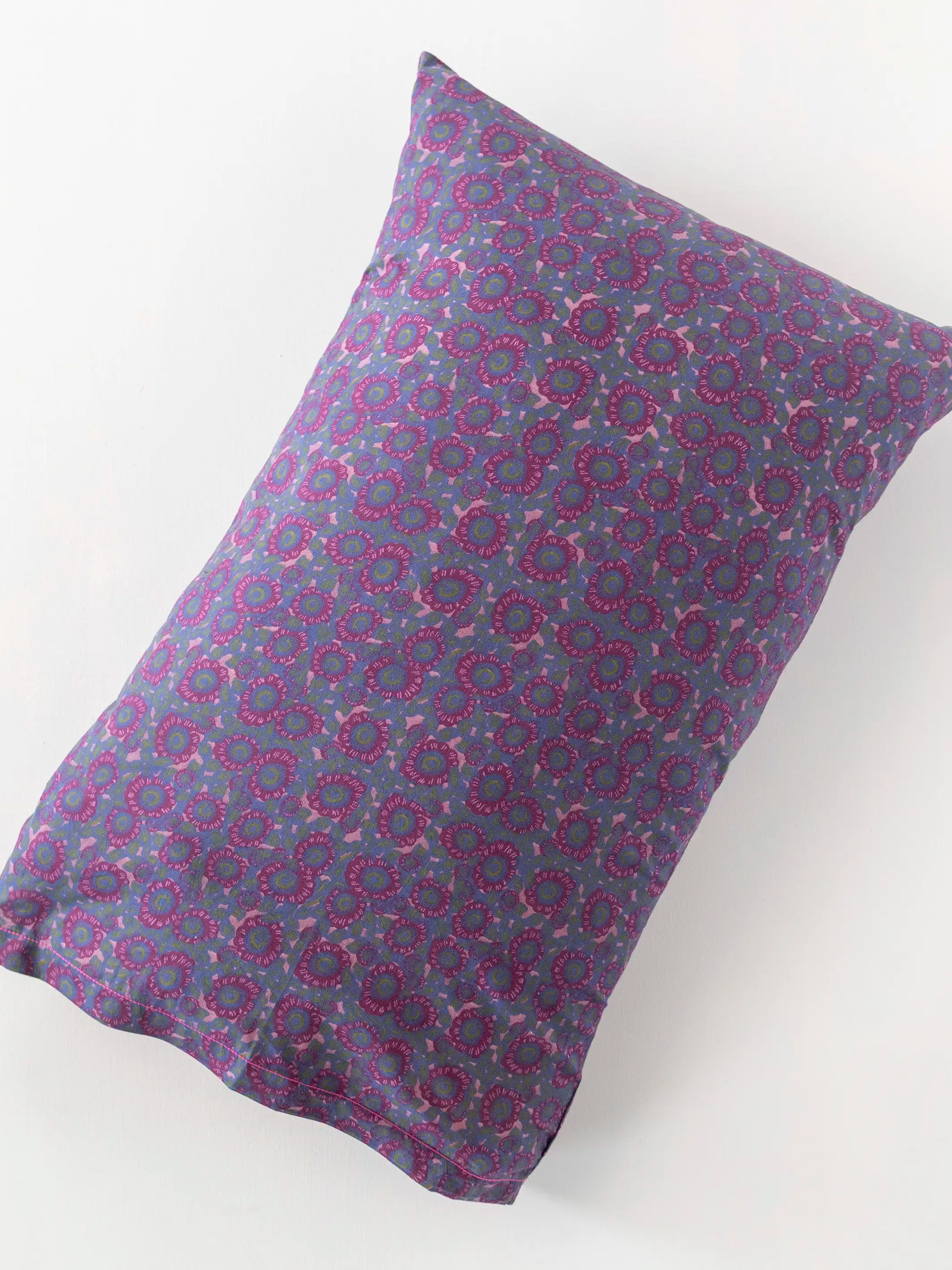 Mix & Match Cotton Pillowcase, Single - Plum Dahlia