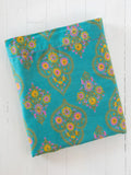 Mix & Match Cotton Flat Sheet - Teal Willow Medallion