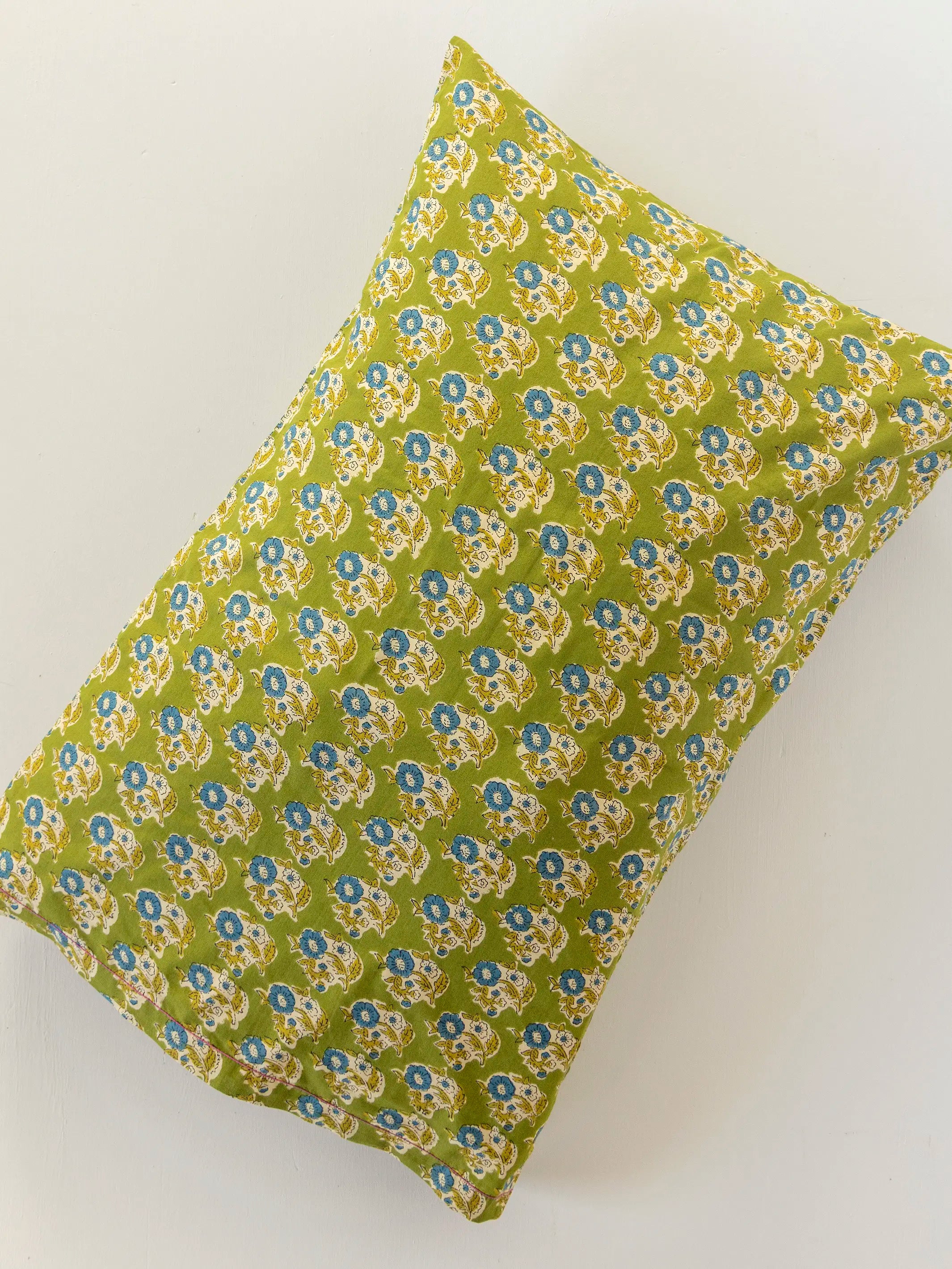 Mix & Match Cotton Pillowcase, Single - Green Fields