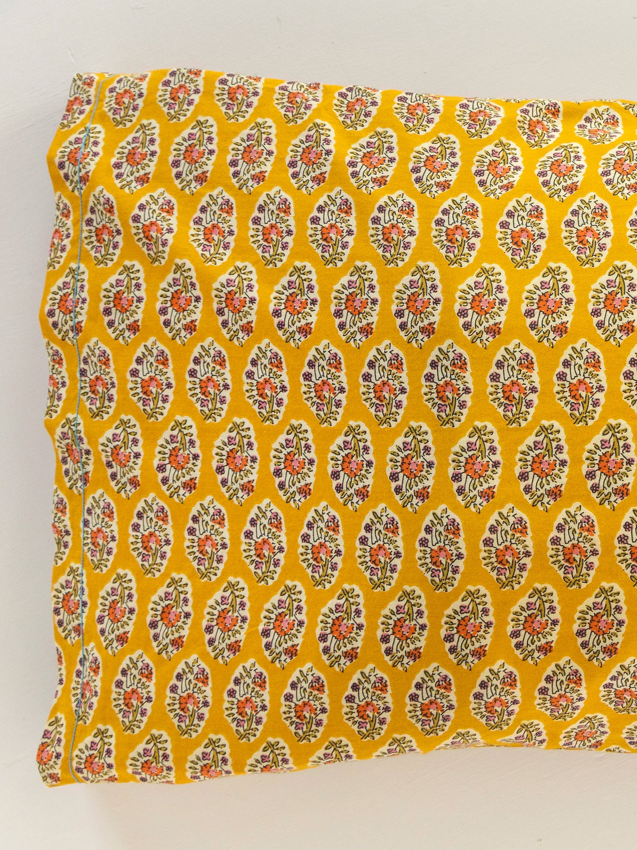 Mix & Match Cotton Pillowcase, Single - Golden Marigold