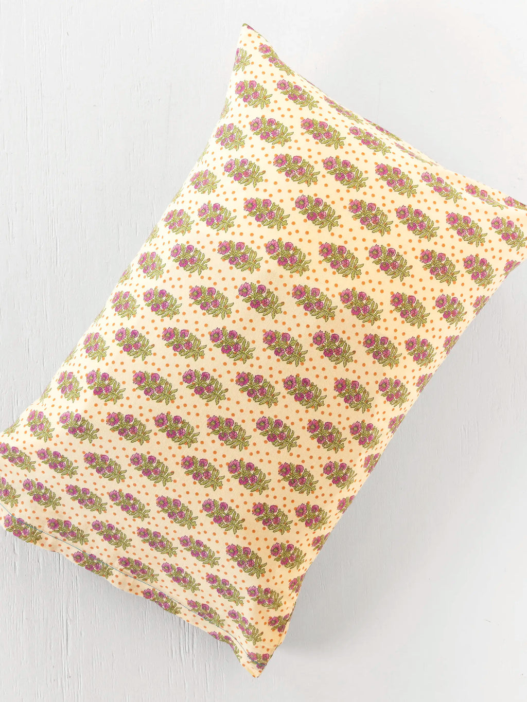 Mix & Match Cotton Pillowcase, Single - Rust Polka Dot