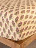 Mix & Match Cotton Fitted Sheet - Rust Polka Dot