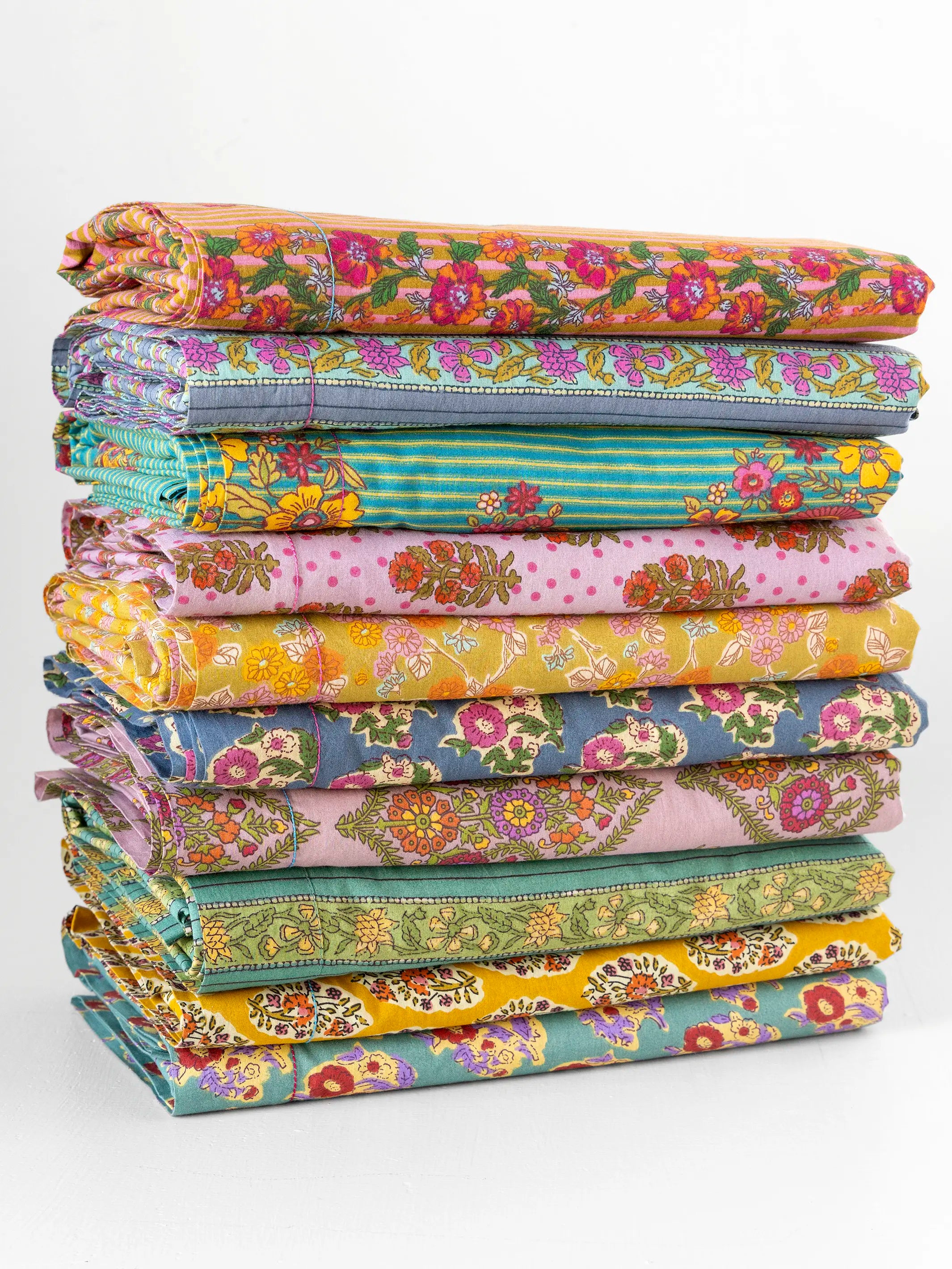 Mix & Match Cotton Flat Sheet - Pink Willow Medallion