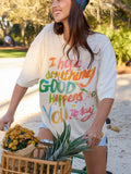 Life Is A Canvas Cotton Tee - Hope Something Good Happens