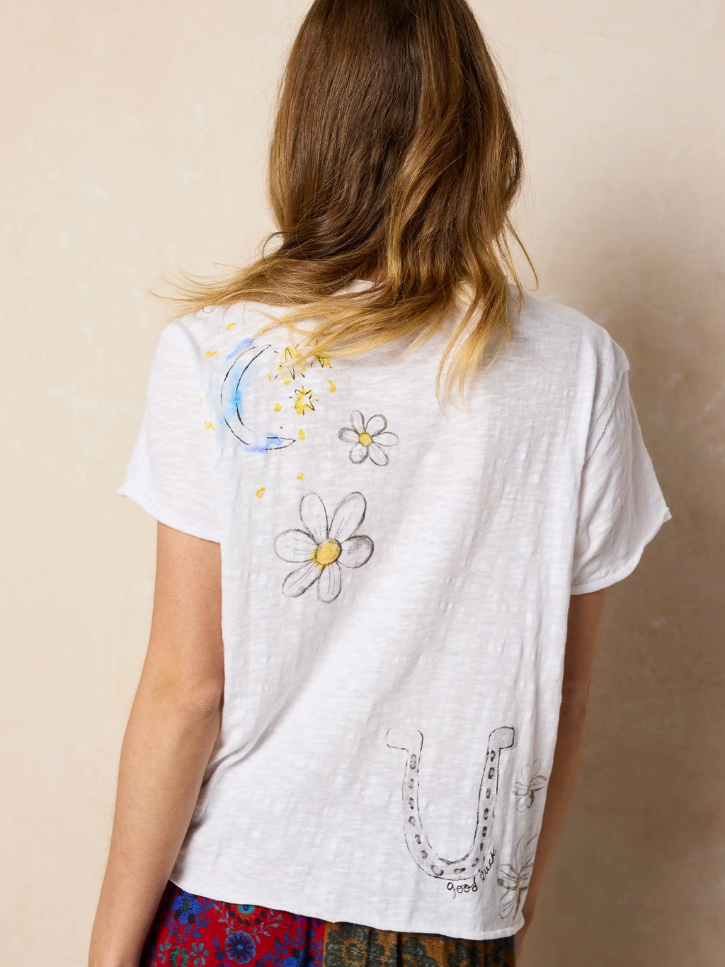 Aiden Cotton Tee - White Live Happy