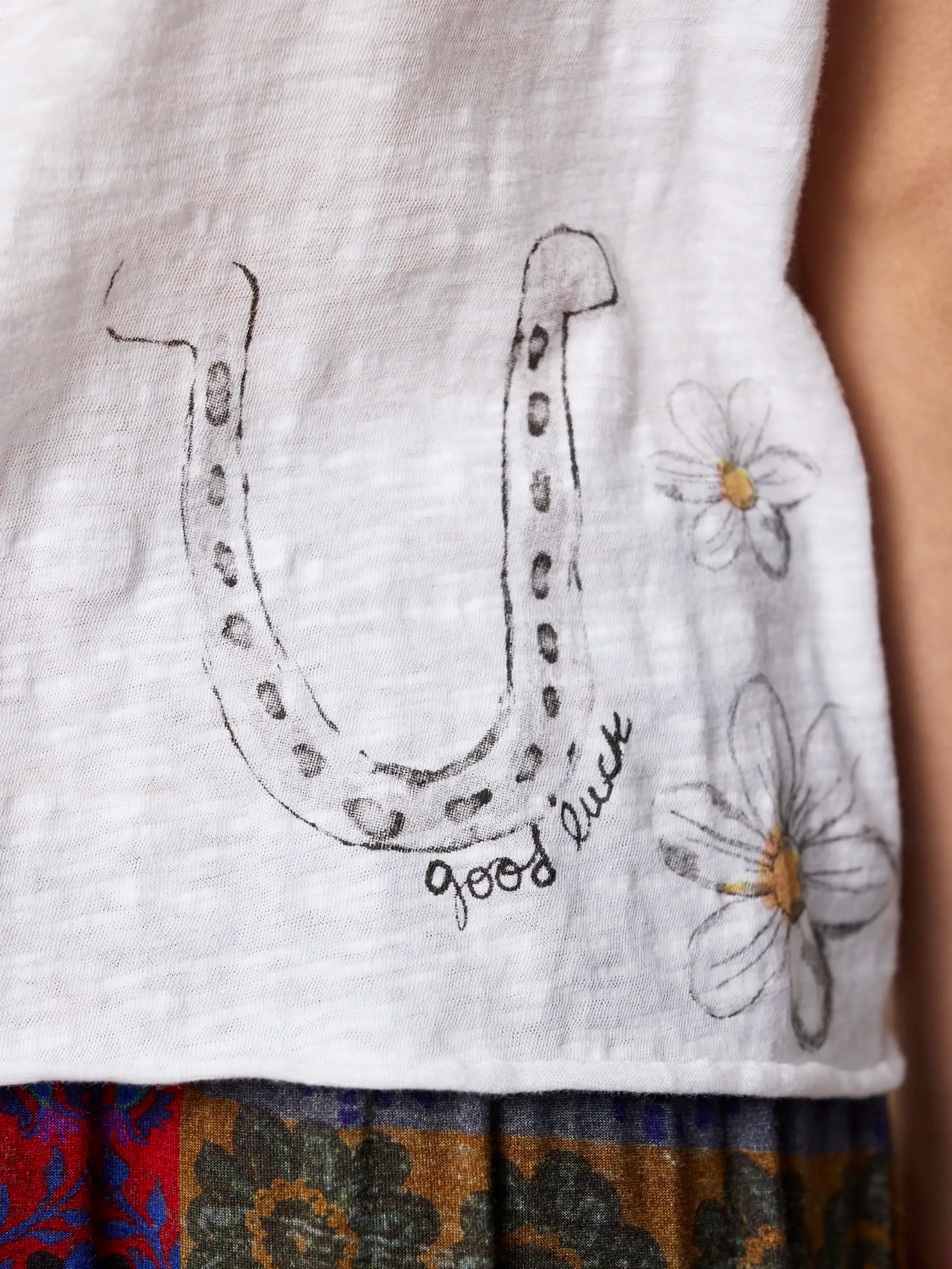 Aiden Cotton Tee - White Live Happy