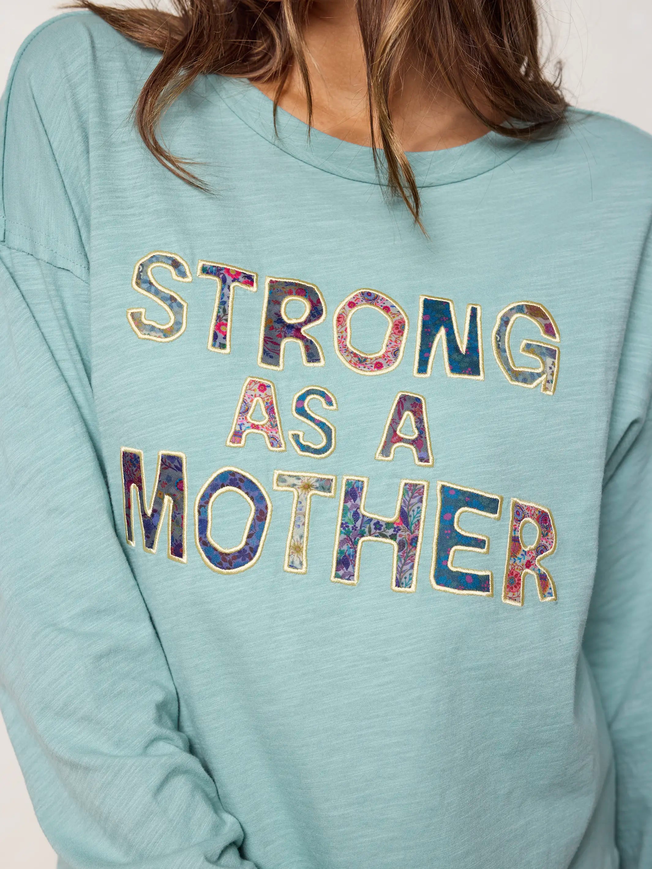 Applique Hang Around Cotton Tunic - Strong As A Mother