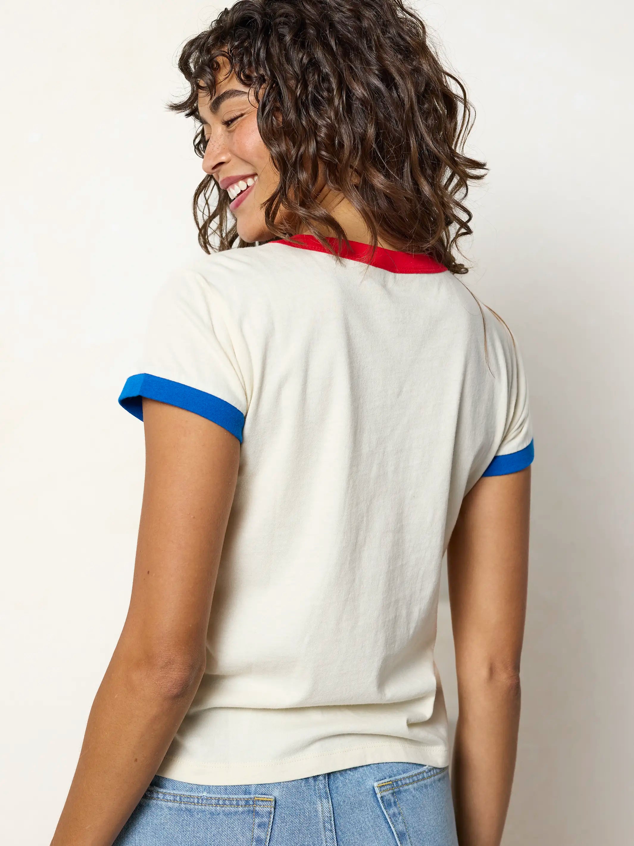 Ringer Cotton Baby Tee - French Fries