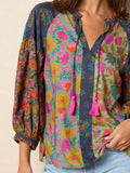 Fallon Top - Drawn Garden Multi
