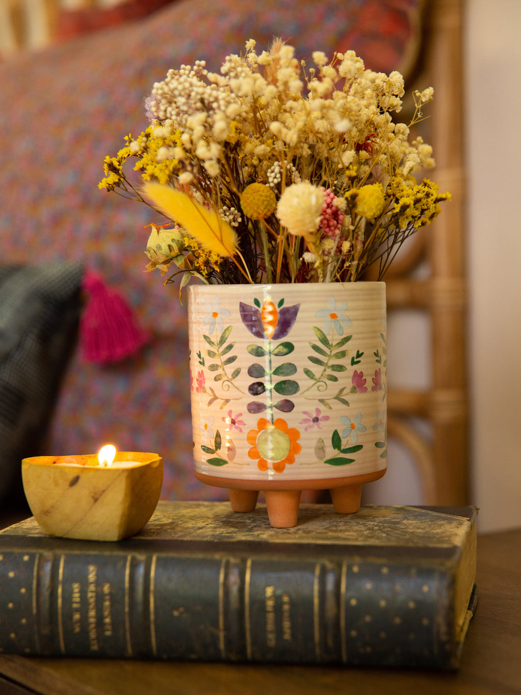 Artisan Planter - Folk Flower
